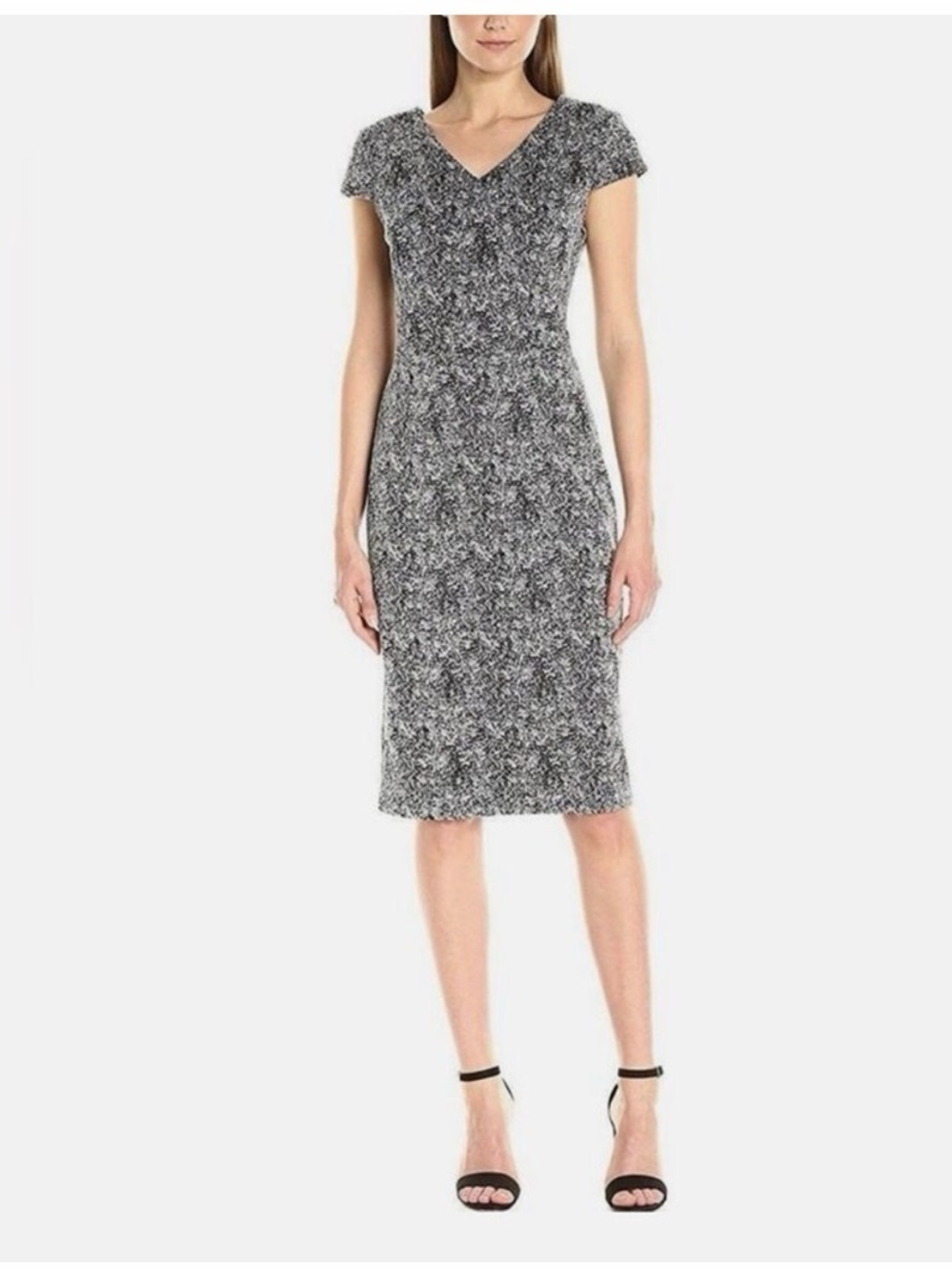 Betsey Johnson black silver sheath dress size 4